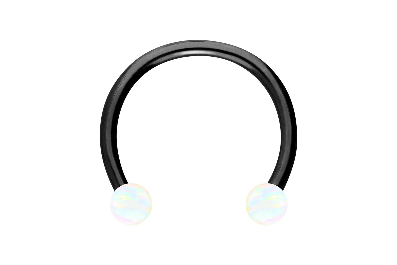 Titan Hufeisenring Piercing SYNTHETISCHE OPALE